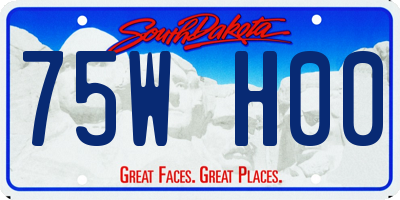 SD license plate 75WH00