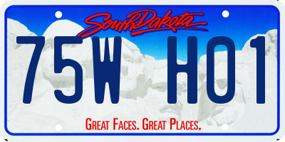 SD license plate 75WH01