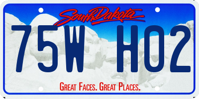 SD license plate 75WH02