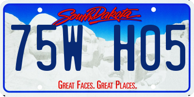 SD license plate 75WH05
