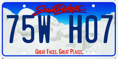 SD license plate 75WH07