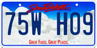 SD license plate 75WH09