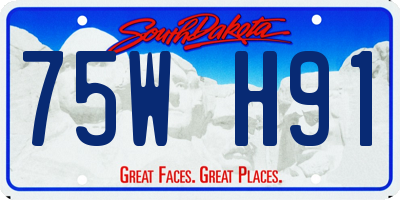 SD license plate 75WH91