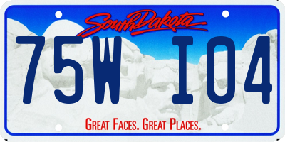 SD license plate 75WI04
