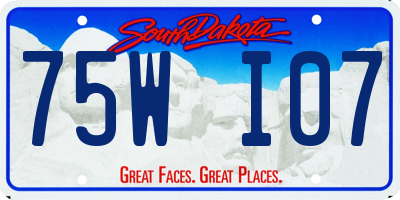 SD license plate 75WI07