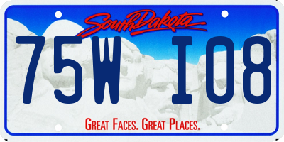 SD license plate 75WI08
