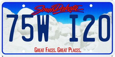 SD license plate 75WI20