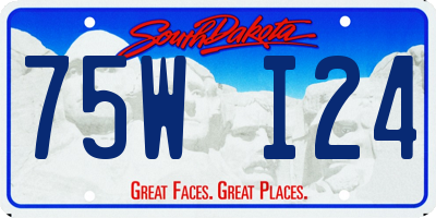 SD license plate 75WI24