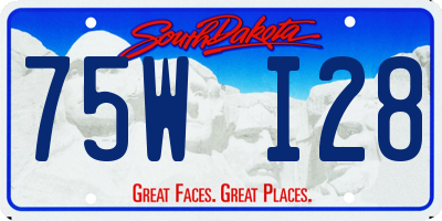 SD license plate 75WI28