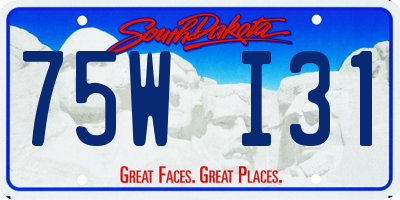SD license plate 75WI31