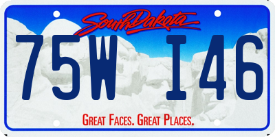 SD license plate 75WI46