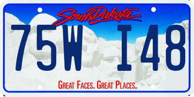 SD license plate 75WI48