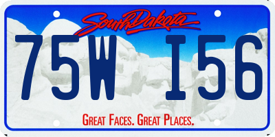 SD license plate 75WI56
