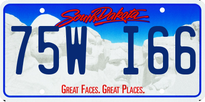 SD license plate 75WI66