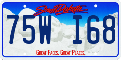 SD license plate 75WI68