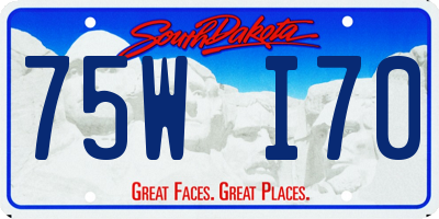 SD license plate 75WI70