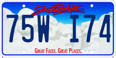 SD license plate 75WI74
