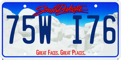 SD license plate 75WI76