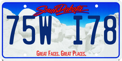 SD license plate 75WI78