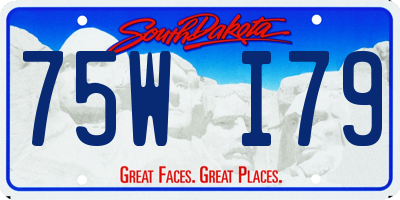 SD license plate 75WI79