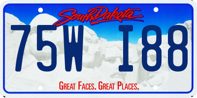 SD license plate 75WI88