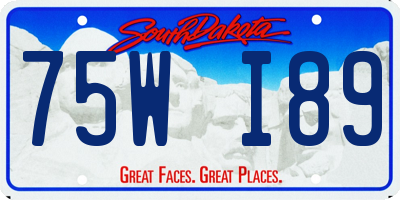 SD license plate 75WI89