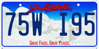 SD license plate 75WI95