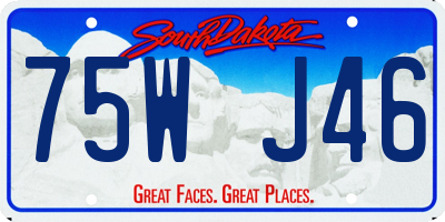 SD license plate 75WJ46