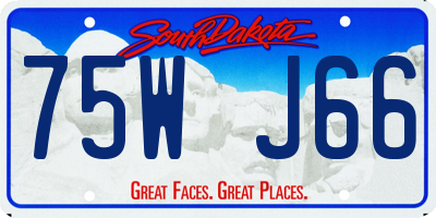 SD license plate 75WJ66