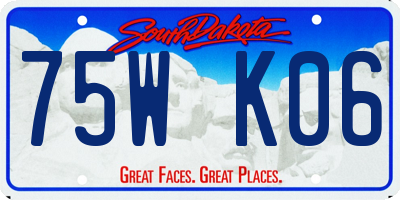 SD license plate 75WK06