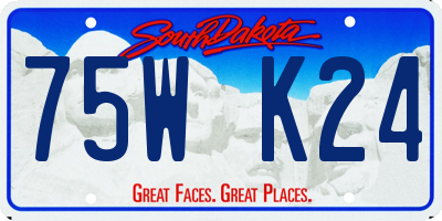 SD license plate 75WK24