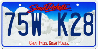 SD license plate 75WK28