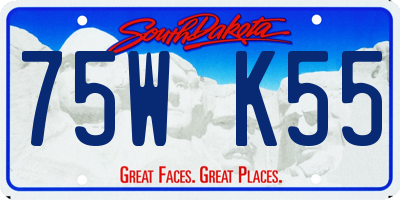 SD license plate 75WK55