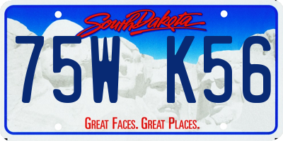SD license plate 75WK56