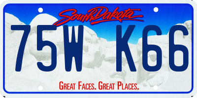 SD license plate 75WK66