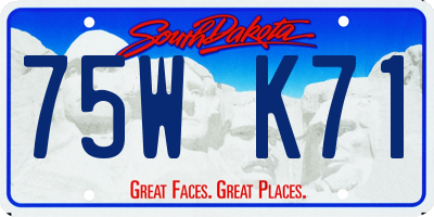 SD license plate 75WK71