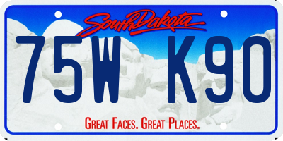 SD license plate 75WK90