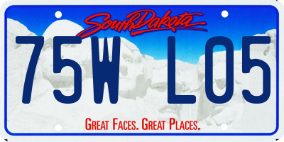 SD license plate 75WL05
