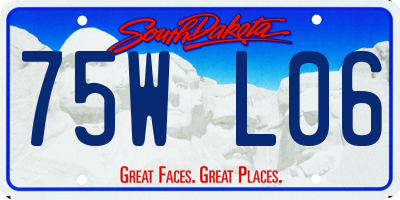 SD license plate 75WL06