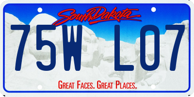 SD license plate 75WL07