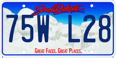 SD license plate 75WL28