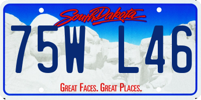 SD license plate 75WL46