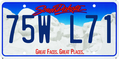 SD license plate 75WL71