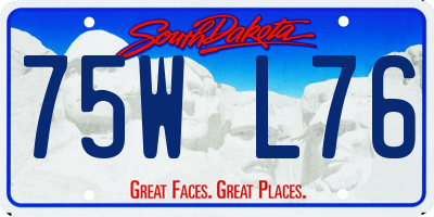 SD license plate 75WL76