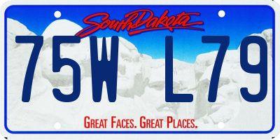 SD license plate 75WL79