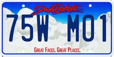SD license plate 75WM01