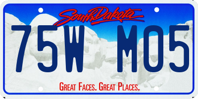 SD license plate 75WM05