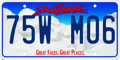 SD license plate 75WM06