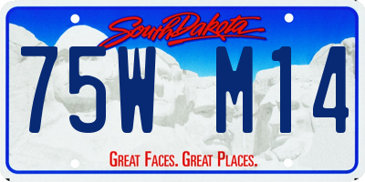 SD license plate 75WM14