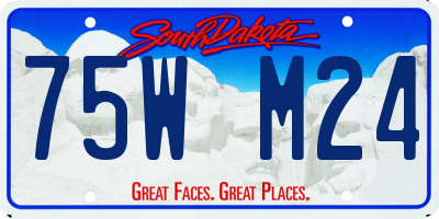 SD license plate 75WM24